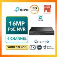 TP-Link 16MP VIGI NVR1004H-4P CCTV 4 Channel PoE NVR ( 4 Channel PoE Network CCTV Video Recorder ) @