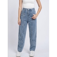 AVANCEID (S-XXL) HIGH WAIST BAGGY LONG JEANS CULOT C43