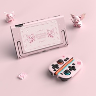 Gleekeys Pink Bear Switch2 Protective Case ins Style Cute oled Protective Case 520 Gift