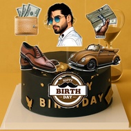 Gentleman XMan Happybirthday Cake Decoration Set Birthday Accessories