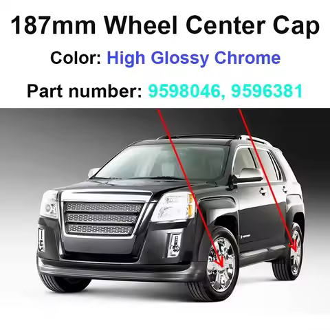 187mm High Quality 4pcs High Glossy Chrome SIERRA DENALI 1500 YUKON XL DENALI Wheel Center Hub Cap f