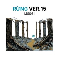 Forest Layout ver.15 straight shape with fish tank canopy size 30x20x20cm (Ms061)