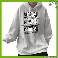 CPEIC 【M-8XL】Hoodie Oversized Cartoon Eye Print Pattern Japanese Fashion Trend Big Hood Hoodie Can W