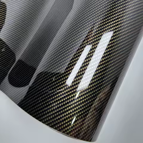 High Glossy Black Gold 8D Silver Carbon Fiber Car Wrap Film Sticker for Car Tuning Stickers Adhesive