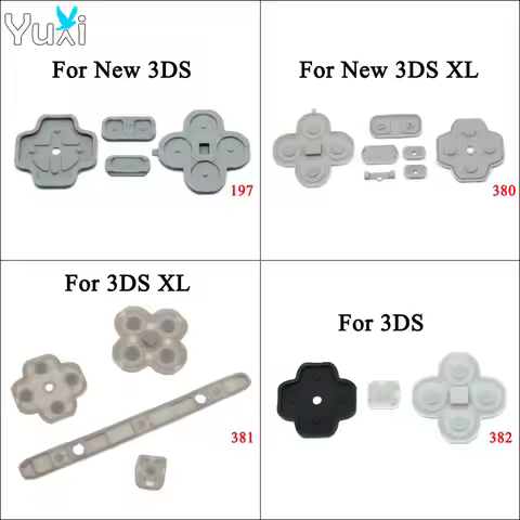 YuXi Replacement Conductive Rubber Silicone Pads Buttons For 3DS & New 3DS XL LL Console