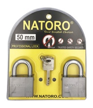 NATORO 500# 304 S/S NATORO 50mm Anti-Cut Outdoor Lock Head Waterproof Rust-Proof Door Lock 502#/503#