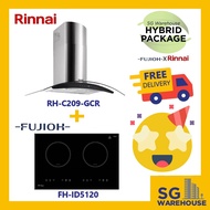 FUJIOH X RINNAI COMBO [FH-ID5120 Fujioh Induction Hob 5120 and RH-C209-GCR Rinnai Chimney Hood]