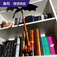 New Arrival Bookshelf Book  Dragon Flame Ornament Flame Decoration Dragon Book Nook Nook YTVS