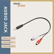VOJE LIVING 2-in-1 Audio Cable Aux Jack 3.5mm Male To Female RCA 27cm