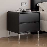 Solid Wood Bedroom Minimalist Light Luxury Black Bedside Table 2025 Hot-selling Small Bedside Table 
