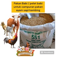 pelet pur babi 551 penggemuk ayam layer sapi kambing domba umpan mancing