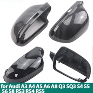 Rearview Side wing mirror cover cap Carbon Fiber Pattern Black for Audi A3 A4 A5 A6 A8 Q3 SQ3 S4 S5 