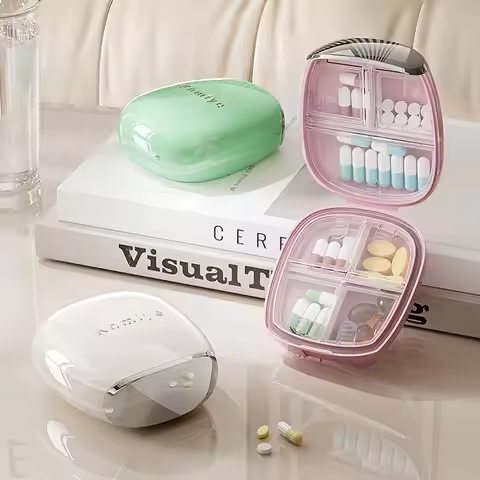 1pcs Portable Medicine Box, Seven Days a Week Portable Medicine Storage Box, Sealed Small Medicine B