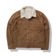 Gu Brown Sherpa Denim Jacket แจ็คเก็ตมือสอง รอบอก 48”