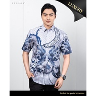 Laskala Batik Premium Lokananta Kemeja Batik Pria Slimfit Lengan Pendek