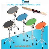 EPISODE PAD SET Clear 12' ASANASI - DRUM PAD 12INCH (FULL FOOT SET SNARE+PAD12'+BACK Clear)
