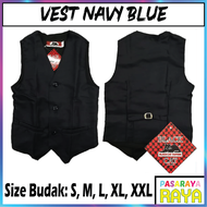 VEST BIRU GELAP BAJU SEKOLAH BLACK CAT TAIPING VEST NAVY BLUE SCHOOL UNIFORM JENAMA BLACK CAT BUATAN