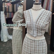 MOTIFS - (PRICE 0.5 M) CHANNEL TWEED FABRIC BMX777 D992