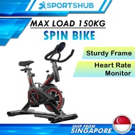 SG READY STOCK Spin Bike Home Gym Fitness Equipment Exercise Flywheel Heart Rate Monitor Max Load 150KG