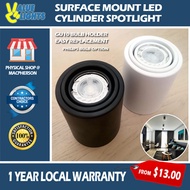 GU10 Surface Mount LED Spotlight Cylinder Spot Light  Philips Bulb Option