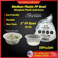 Mangkuk Plastik Sederhana 5" Benxon Disposable Medium Plastic Bowl (50pcs/Pkt)