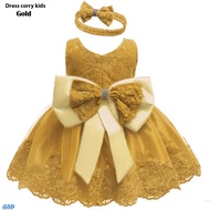 Gaun anak bayi 1-5 tahun + ADA BANDO / Dress pesta ulang tahun anak / Baju balita perempuan bahan brukat Corry