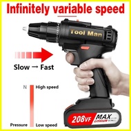 ☫ ❡ ▤ TM Cordless Drill portable Electric impact with hammer Drill Barena Rechargeable Power Tools