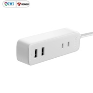 Genuine GONGNIU mini wired power outlet GN-A120U(W/B), 2 sockets, 2 usb ports, fireproof,