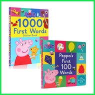 【SG Stock】Peppa Pig 1000 first words sticker book /First 100 words boardbook with lift-the-flap