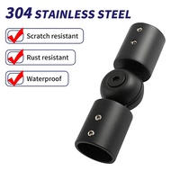 (RTQH) 4PCS Curtain Rods Corner Connector Adjustable Curtain Rod Corner Connector for 1 Inch Bay Win