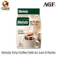 AGF Blendy Drip Coffee Cafe Au Lait 8 Packs 56g(BB:OCT 2024)