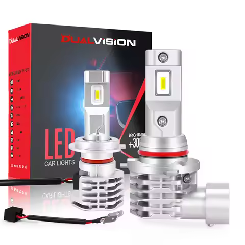 Dualvision H4 LED H7 H8 H9 HB2 HB3 H11 HB4 9005 9006 Car Headlight Bulb Extremly White Fanless 12V 1