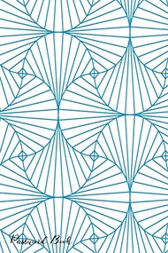 Password Book: Include Alphabetical Index With Abstract Geometric Blue Line Cover