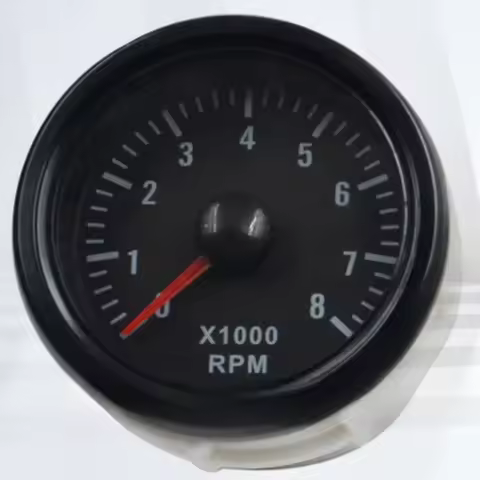 Black 52MM Tachometer Tachometer 0-8000 RPM Precision RPM Measurement Real-time RPM Data 2-8 Cylinde