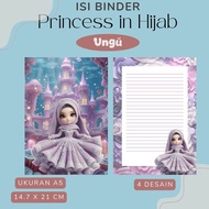 tema princess in hijab isi binder ukuran A5