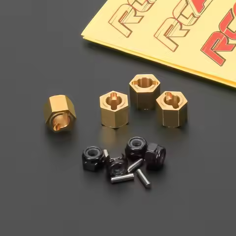RCAWD H7*6.2mm Full Brass Wheel Hex Hub Adaptor for 1/24 FMS FCX24 1/18 FCX18 LC80 Power Wagon Thick