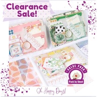OHHAPPYDAYS (56 Pcs Set) VALUE PACK Deco Kit Colorful Cute Aesthetic Planner Journal