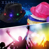 XIANSTORE Jazz Hat  Fashion Unisex Light Up Led Fedora Trilby