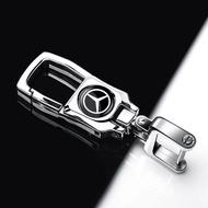 high quality leather for Mercedes-Benz key cover Remote key case with key holder fod Car Logo keycha