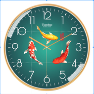 นาฬิกาแฟชั่น Mute Quartz นาฬิกาแขวนมงคล Gongxi Fa Cai Ruyi Wall Clock