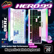 AULA HERO99 Magnetic Switch Wired Mechanical Keyboard RGB Music Rhythm 8K 101Keys Aula Keyboard