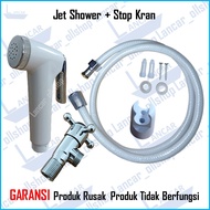 Jet Shower Closet Kloset Stop Kran Keran Toilet Cebok Semprotan WC Duduk Kamar Mandi 1 Set