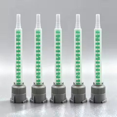 MB05-16L(1:1) AB Green Square Grey Base Mixing Nozzle for 50ml 2nd Adhesive Dual Syringe Cartridge, 