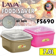 LAVA Food Container Saver 3.6L FS689 & 7.0L FS690 with Air Hole Lid/Bekas Makanan LAVA