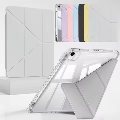 Y shaped Crystal Clear Case for iPad mini 6 2021 mini 7 2024 A17 Pro 8.3 inch A2993 A2995 with Penci
