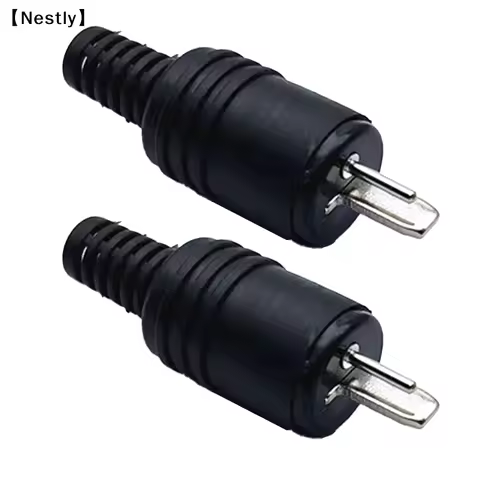 2PCS Male Speaker Tools Power Signal Audio Black Adapter Mini Accessories DIN Plug Screw Terminals 2