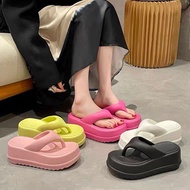 EVA Sandal Jepit Wanita Wedges Hak Tinggi 7 Cm Bahan Karet Import Ringan Super Soft Elastic BALANCE 