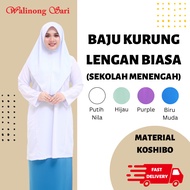 Baju Kurung Sekolah Lengan Biasa Koshibo (Sekolah Menengah)- Putih Nila, Hijau, Purple, Biru Muda