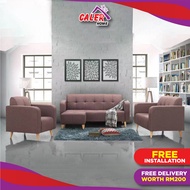 Caler Home Matrix 1 Seater + 2 Seater + 3 Seater + Stool Sofa Set [Free Installation]