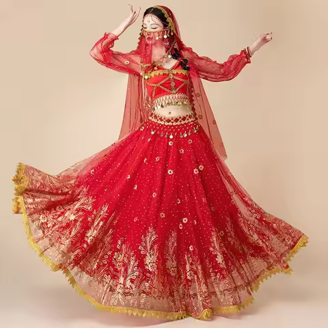 New Jasmine Princess Cosplay Dress Indian Belly Dance Costume Womens Persian Dancer Outfit